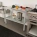 HARDURA Stainless Steel Table 30X36 Inches with Undershelf and Galvanized Legs NSF Heavy Duty Commercial Metel Table for Food Prep
