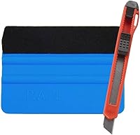 Vista 1 de Kit de película protectora de pintura para borde de 5 puertas con escobilla de goma, cuchillo, paño sueco, precortada de 8 mil, cinta transparente