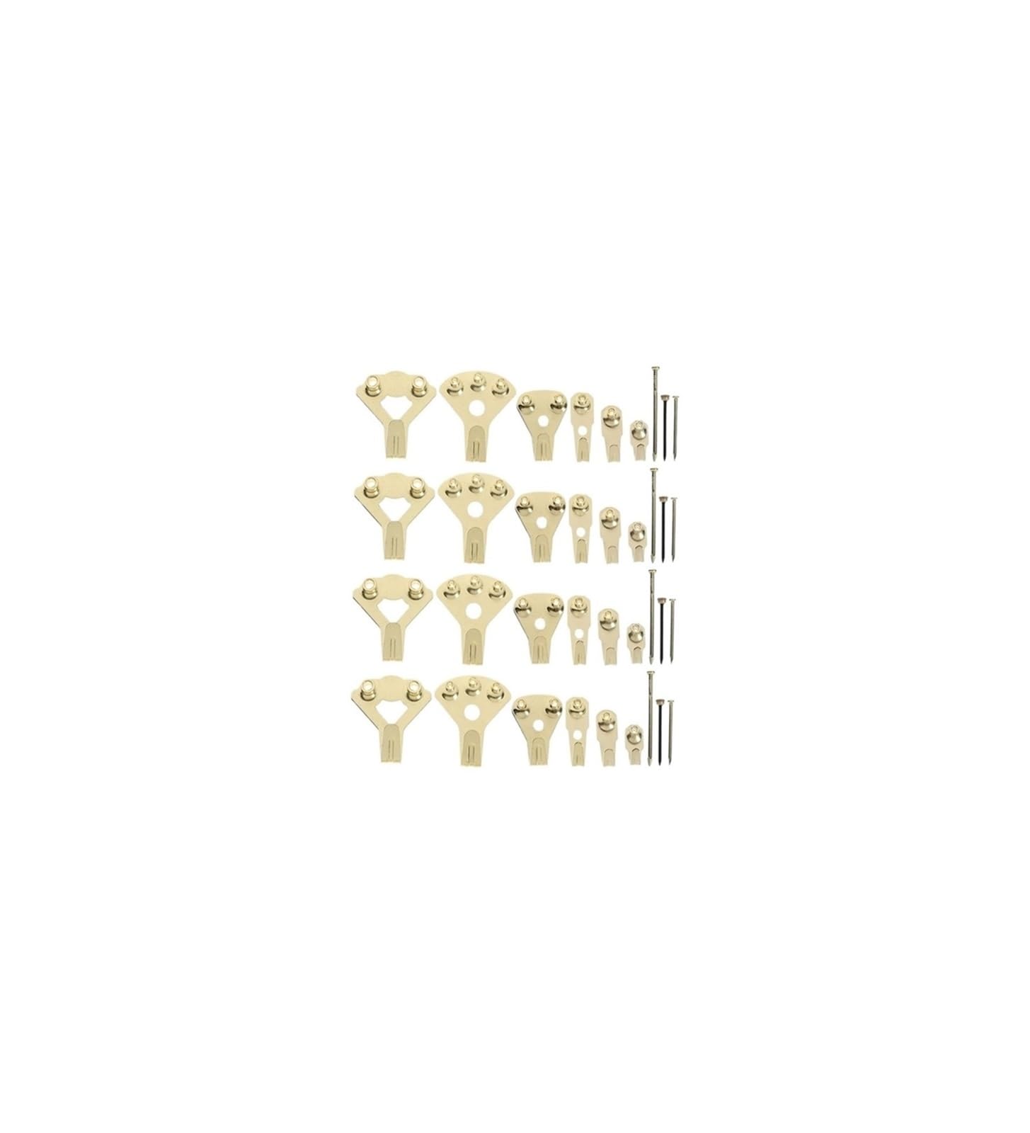 FGJsfhrDTU Picture Hanging Hooks, Wall Hanger Kit Golden 3.90x3.50x1.50 cm