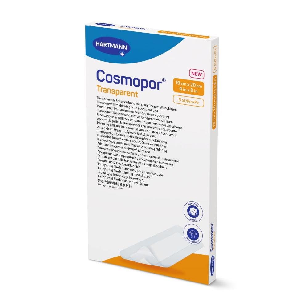 Cosmopor Transparent Adhesive Film Dressing 10 cm x 20 cm x 25