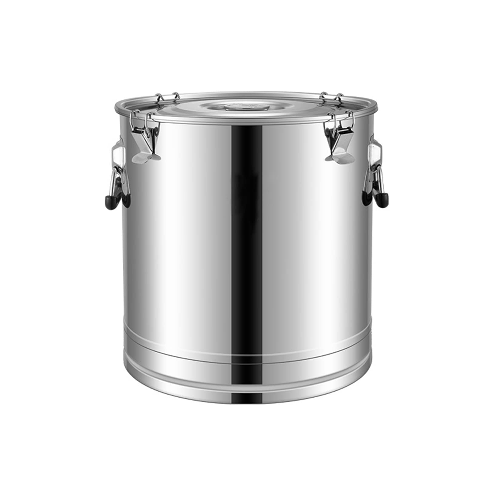 SaryEdge 304 Stainless Steel Milk Can 25-105L Heavy Duty Milk Bucket Pail Tote Jug Oil Barrel Tea Canister with Sealed Lid for Liquid Solid Storage 4 Lock,25L,25L