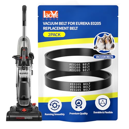 Image of Replacement Belts Part E0205 for Eureka PowerSpeed Upright Vacuum,Fits NEU180 NEU181 NEU181A NEU182 NEU182A NEU182B NEU186 NEU188 NEU188A NEU188B NEU190 NEU192 NEU192A NEU202 NEU203 NEU280 (Pack of 2)