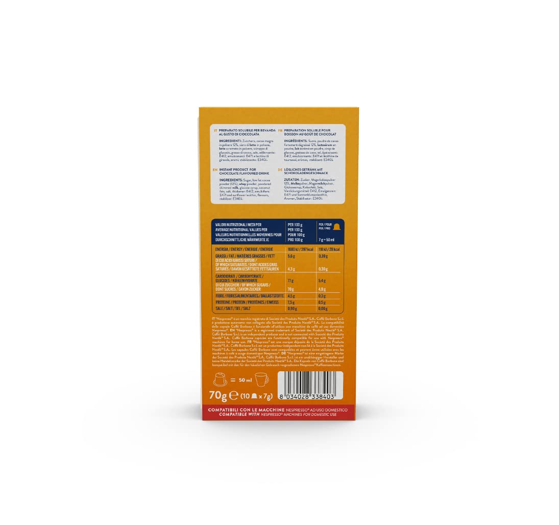 Caffè Borbone Miniciock - Bevanda al gusto di Cioccolato - 60 capsule (6 confezioni da 10) - Compatibili con le Macchine ad uso domestico Nespresso*
