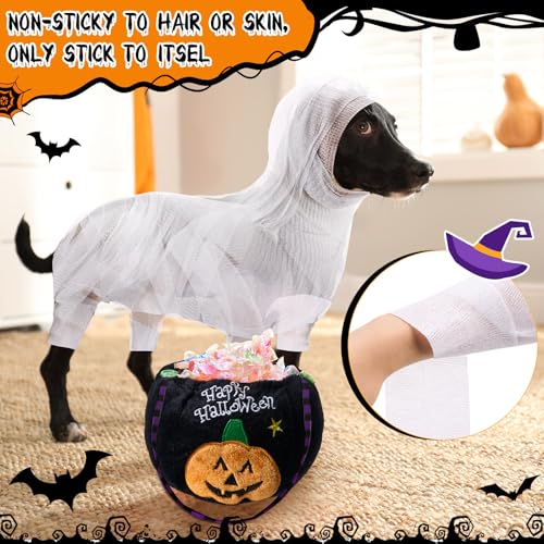 Amylove Set 5 Piezas Disfraz Momia Halloween para Perro miniatura 5