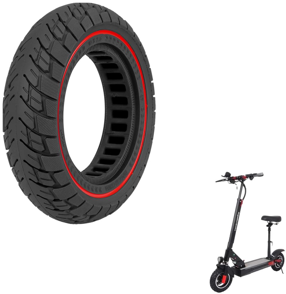 Linghuang 10-inch Tires 10x2.5 Solid Rubber Tire for Kugoo M4/M4 Pro,Off-Road Replacement 10x2.125 and 10x2.25 Tires, Anti-Shock and Puncture Proof (1 Pcs)