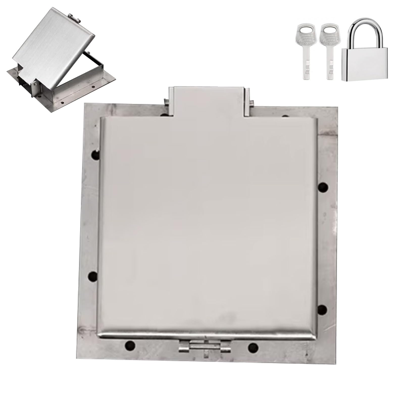Trappe d'accès au sol pour les cuisines et parcs publics modèle inox 50x50