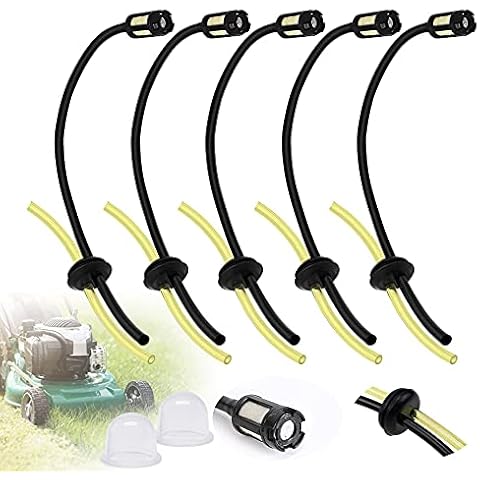 BUENTYA 5er Kraftstoffleitung Rasenmäher Set Universal Kraftstoffschlauch Benzinschlauch Kraftstoffleitung Schlauch Gas Öl Schlauch Benzinrohr Filter Assy Kraftstoffschlauch Cover