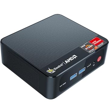 Beelink SER5 Mini PC, AMD Ryzen 7 5700U (8C/16T, até 4,34 GHz), mini computador com 16 GB DDR4 RAM/500 GB M.2 2280 SSD, Micro PC compatível com 4K FPS, WiFi6/BT5.2/USB3.2/Casa /