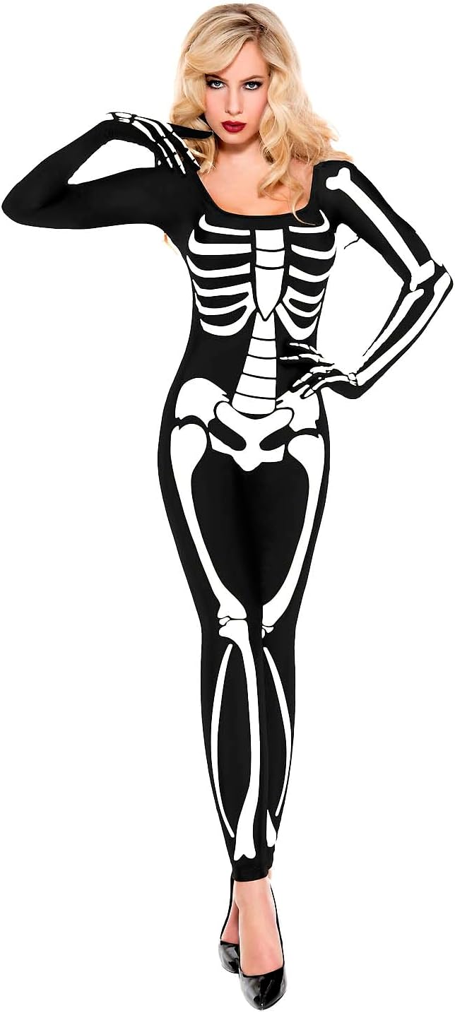 Music legs Womens Skeleton Bodysuit
