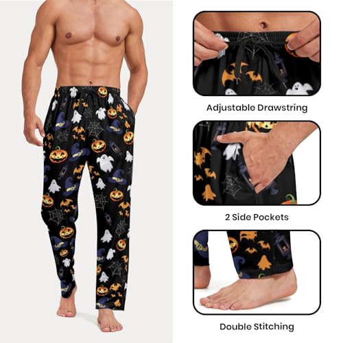LARSD Mens Pajama Pants Funny Lounge Pants for Men Soft Pajama Bottoms Sleep Pants with Pockets Drawstring4