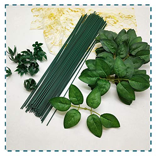 200 Pcs 16 Inch 22 Gauge Dark Green Floral Stem Wire,Flower Making Accessory Perfect For Diy Bouquet Stem Wrapping And Crafts #TOP5