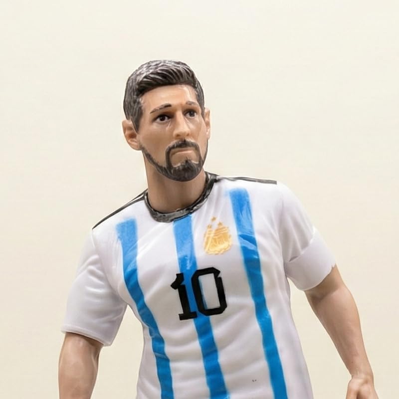 Image of No.10 Football Star Action Figure 16 CM Static Collectible Toy with Stand and Ball Sports Player Figurine Showpiece for Kids Adults Desk Shelf Decor Gift for Football Fans