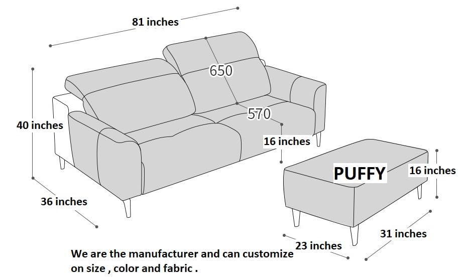 Image of Fabrique Styles 3 Seater with Puffy Moden Design Leatherette Pink Sofa with Moveable Headrest Sturdy Design with a Lightweight Frame & Stainless Steel Legs | Furniture for Home Office & Living Room