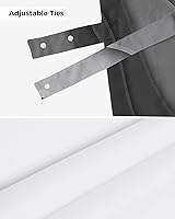 Vista 7 de Cenefa de amarre para ventanas, cenefa geométrica moderna gris con bolsillo para barra, tratamiento de ventana, cortinas cortas abstractas grises