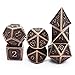 Haxtec Antique Copper Metal DND Dice Set 7 Die Polyhedral D&D Dice Compatible with Dungeons and Dragons Gift TTRPG
