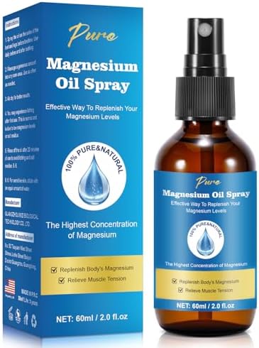 Pure Magnesium Oil Spray for Feet & Body - Easy to Absorb, Magnes...