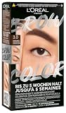 L'Oréal Paris Augenbrauenfarbe für einen strahlenden und perfekt gepflegten Look, Ammoniakfreie Augenbrauenfarbe, ...