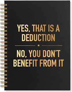 Yes that is A Deduction 160 Pages Lined Spiral Notebook, Funny Hardcover Tax Season Notebooks, Work Journal for Accountant, Tax Season Gifts for Coworker, Humor Office Gifts for CPA Bookkeeper