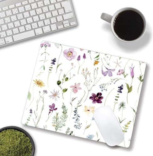 Image of Premium-Textured Mouse Pad, Non-Slip Rubber Base Mousepad for Laptop, Computer & PC, 9.5x7.9 in - Enhanced Precision, Ergonomic Comfort, Ideal for Gaming & Office (Beautiful Flower Plants)