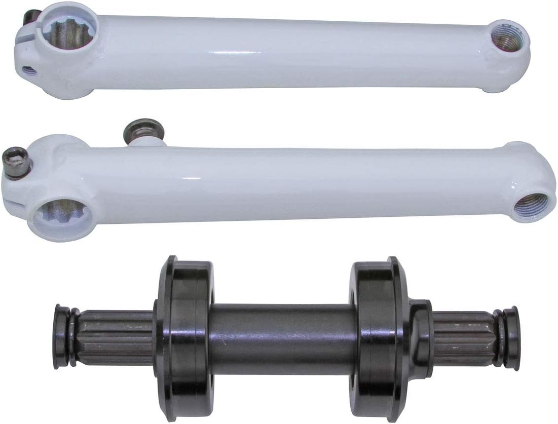 Alta Chromoly Bicycle Crank Set 175mm American Sealed Bottom Bracket 8 Splines, Multiple Colors.