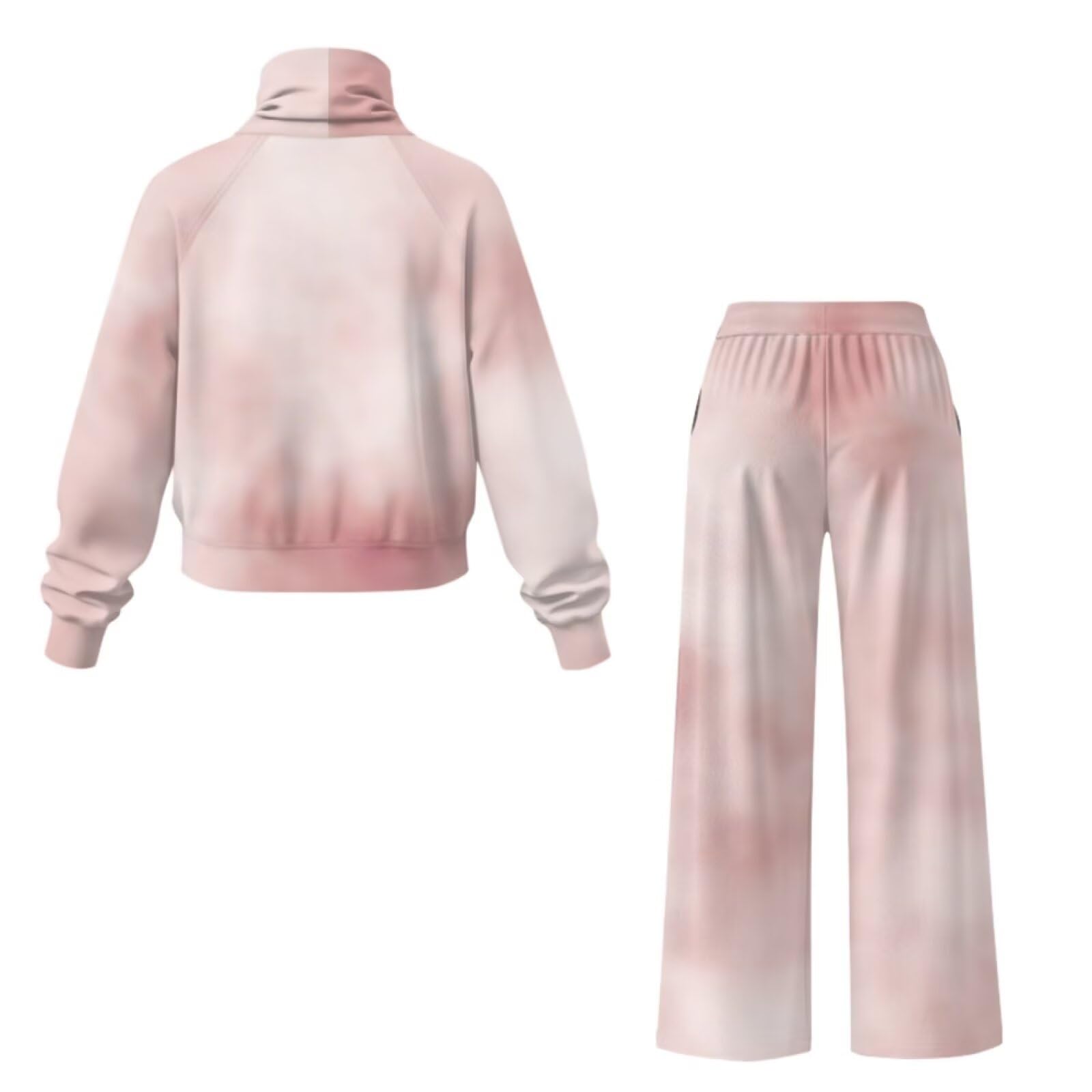 SEANATIVE 2-częściowa bluza z okrągłym dekoltem spodnie dresowe z szerokimi nogawkami pasujący zestaw oversize zestawy wypoczynkowe dla kobiet plus size dres