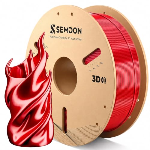Image of 2026 New PLA Filament, SEMDON Multicolor Coextrusion 3D Printer Filament, Dimensional Accuracy + /- 0.02mm (Red)