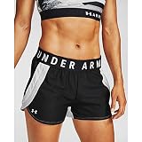 Under Armour Women's Play Up 3.0 Novelty Workout Gym Shorts , Black (002)/Halo Gray , X-Large