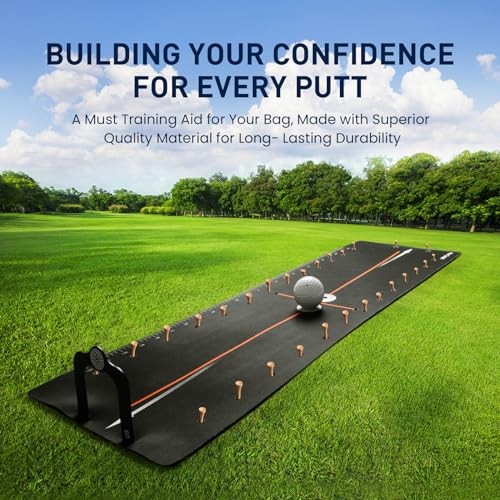 Tapis de golf avec arc pour s'entraîner au putting à la maison - 5