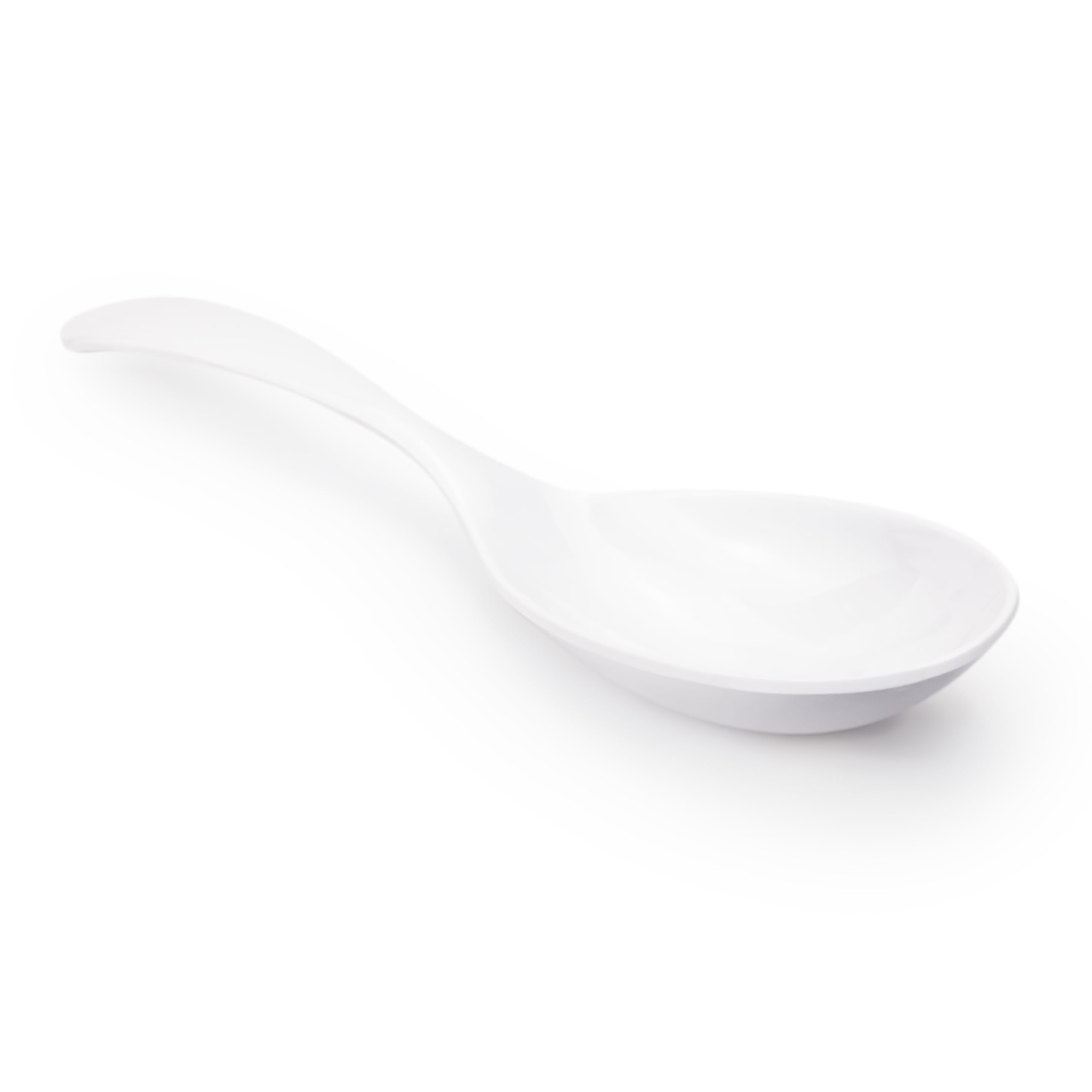 Shallow Round Serving Spoon, 25 cm, White – Elegant Large Serving Spoon for Rice, Curries, Salads & Side Dishes – Durable Lightweight Kitchen & Dining Serveware