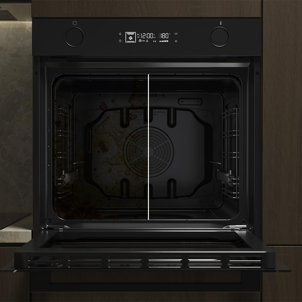 Cecotec Forno Multifunzione da Incasso - Air Fryer Bolero Hexa Af326000 Glass Black A. 2800W, 73L, 12 Funzioni, Basso Consumo, Steam Base XXL, Steam Assist, Steam Easyclean, Pizza Master, Modalità Eco