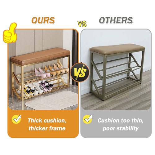 Solution de rangement peu encombrante : banc chaussures métal