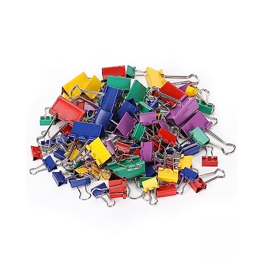 Mr. Pen- Binder Clips, 100 pcs, Assorted Size and Color, Paper Clips, Binder Clips Assorted, Paper Binder Clips, Colored Binder Clips, Clips for Paper, Paper Clamps, Metal Binder Clips, Clips
