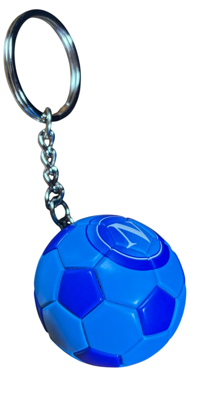 Generico Portachiavi palla napoli calcio biancoazzurro uomo donna bambino accessorio zaino fan idea regalo