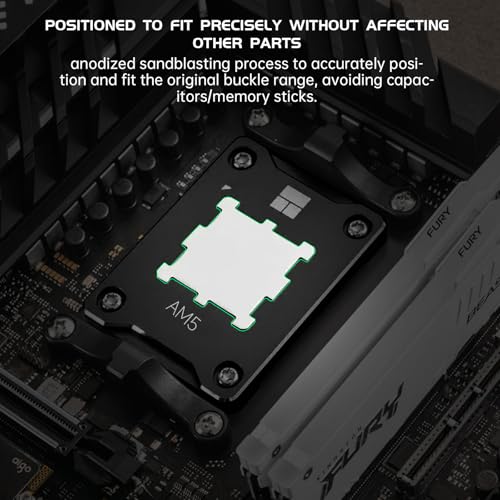 Image of AM5 Secure Frame Black, Anti-Bending CPU Contact Frame for AMD Socket