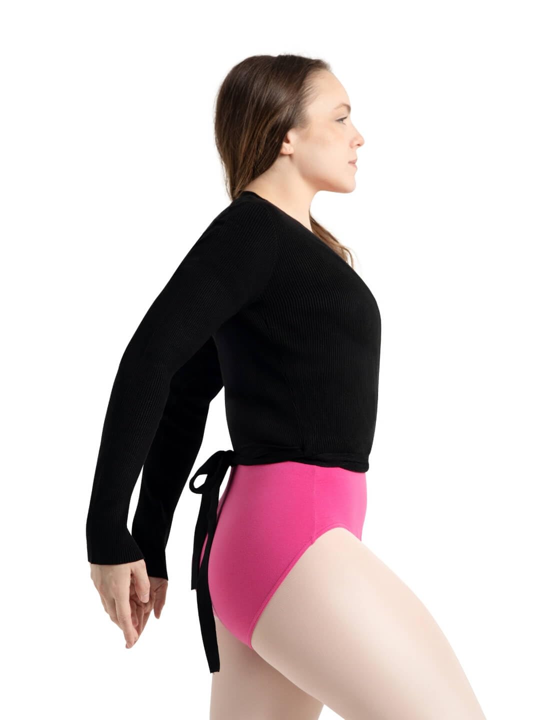 Capezio Ribbed Knit Wrap Sweater Tejidos de Calentamiento 126