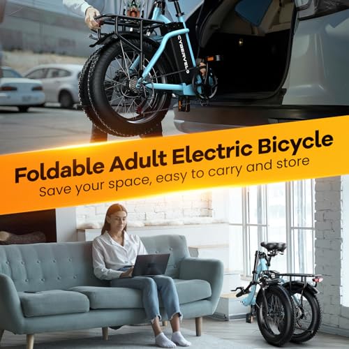 Folding Electric Bike for Adults with Peak 1000W Motor, 48V