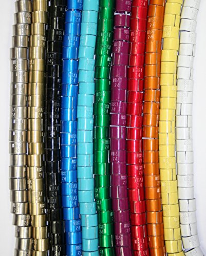 Customized Stamped Goose Leg Bands, Pack of 50 (Multiple Colors to Choose from)