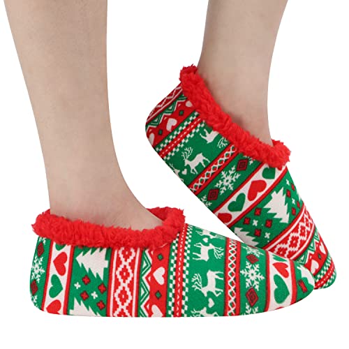 Snoozies Women's Xmas Jacquard Slippers!2