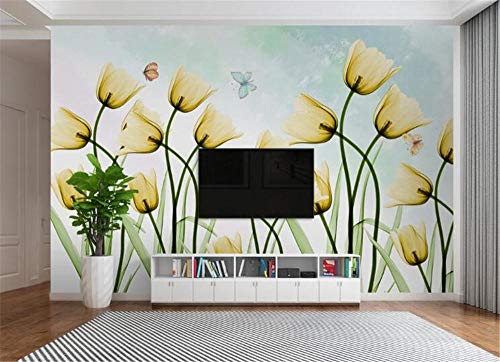 Papier peint 3D tulipe mural : Masquez les défauts de mur - 4