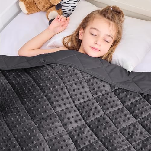 yescool Weighted Blanket Kids 5 lb Cooling Weighted Throw Blanket Minky Plush Heavy Blankets Microfiber Small Blankets Fleece Warm Weighted Comforter, 36 * 48in
