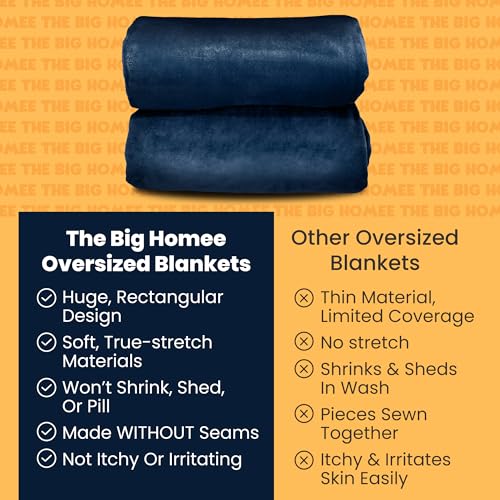 Image of HomeSmart Products Oversized Blanket 150x100 Inches - Giant Family Blanket, 12.5x8.5 Feet, Huge Throw for Multiple People, Soft & Cozy