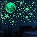 CYH 563 Pièces Etoiles Phosphorescentes Stickers Muraux, Lune et Etoiles Autocollants Lumineux, Etoile Fluorescent Autocollant Idéal pour Plafond, Chambre d'Enfant, Décoration Murale
