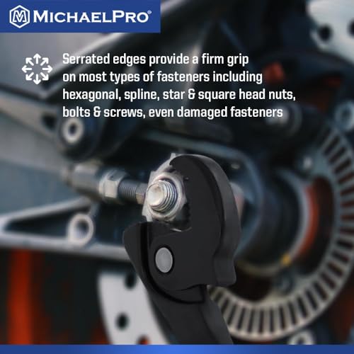 Image of MichaelPro Auto Size Adjusting Wrench 3 /16' to 11 /16 inch, inchMP001229 inch, inchBlack