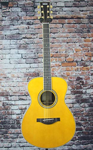 Image of Yamaha L-Series Transacoustic Guitar with Hard Gig Bag - Concert Size, Vintage Tint | Transacoustic Reverb and Chorus, Solid Engelmann Spruce Top, Solid Rosewood Back and Sides, SYSTEM70 Plus Srt