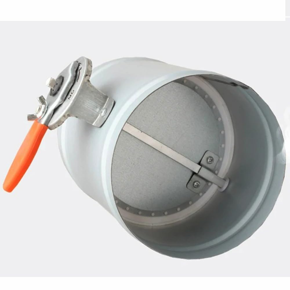KanDuo Compuerta, Manual, for conducto de Aire HVAC, compuerta de Zona Redonda, actuador, compuerta de Volumen, 76, 80, 100, 125, 150 y 200 mm, 1 Unidad(Diameter 100mm)