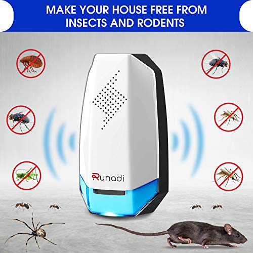 RUNADI Ultrasonic Pest Repellent - Indoor Plug-in Pest Control for Mosquitoes, Mice, Rats, Cockroaches, Spiders, Crickets and Rodents 2 Packs - Thumbnail 4