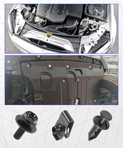 Image of SCUARI 35PCS Car Engine Under Cover Splash Shield Guard Body Bolts Screws,Skid Plate Bolts Screw Kit,Bumper Screws,Engine Splash Shield Screw,Suitable for Most Cars and Sedans Replacement