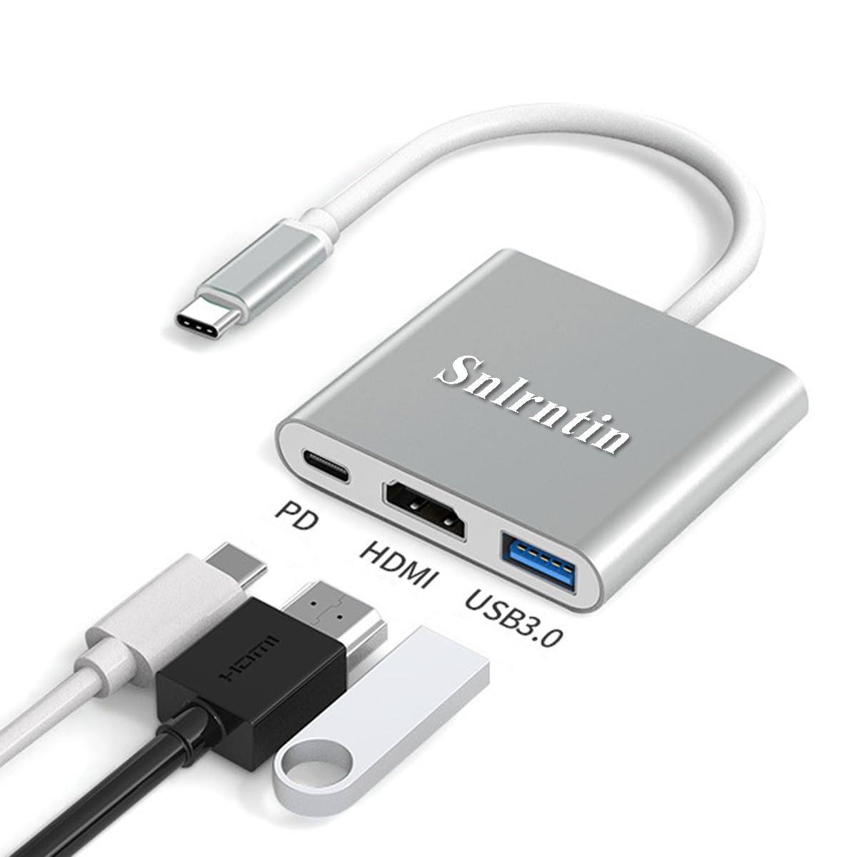 Amazon.com: Snlrntin USB C to HDMI Adapter with Charging Port, 3