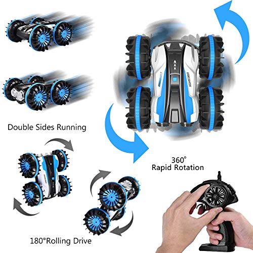 Pussan Car Toys For 6-12 Year Old Boys Amphibious Remote Control Car For Kids 2.4 Ghz Rc Stunt Car For Boys Girls 4Wd Off Road Monster Truck Birthday Gifts Remote Control Boat Beach Toy #TOP3
