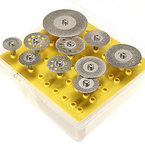 EsportsMJJ 10pcs Diamond Cutting Discs Cut Off Wheel Set For Dremel Rotary Tool